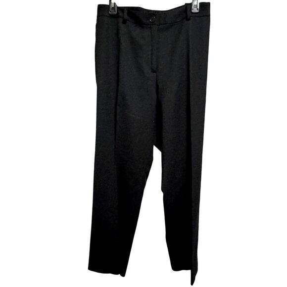 Talbots Woman Petite Black Windsor Pants Italian Wool Flannel Fully Lined 18WP - Picture 2 of 5
